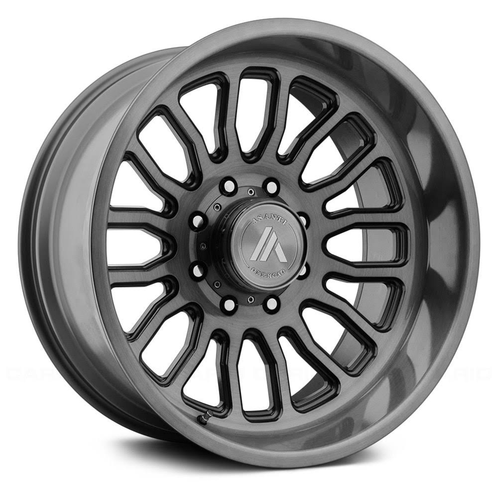 22x10 5x5x127 -12mm Titanium-Brushed Off-Road Wheel F146
