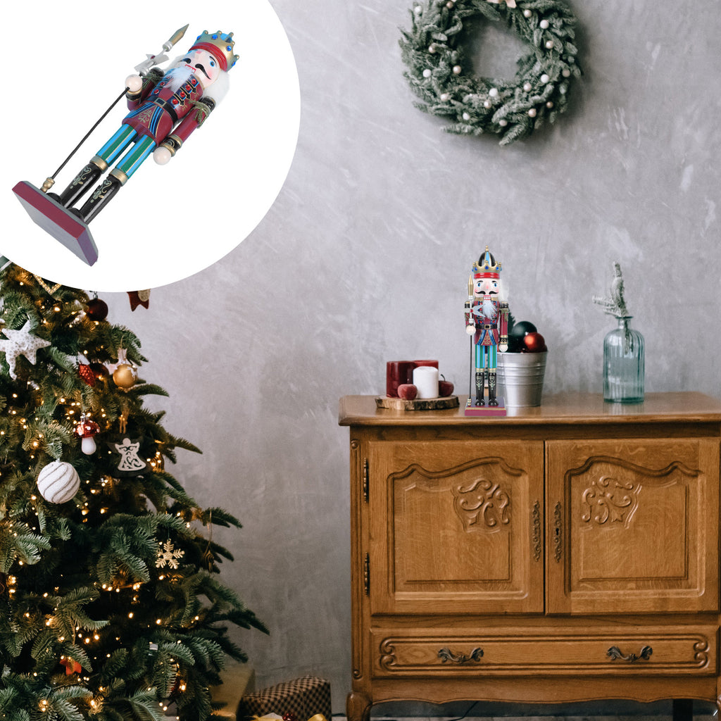 Walnut Wooden Nutcracker Soldier Doll Xmas Decor E44857