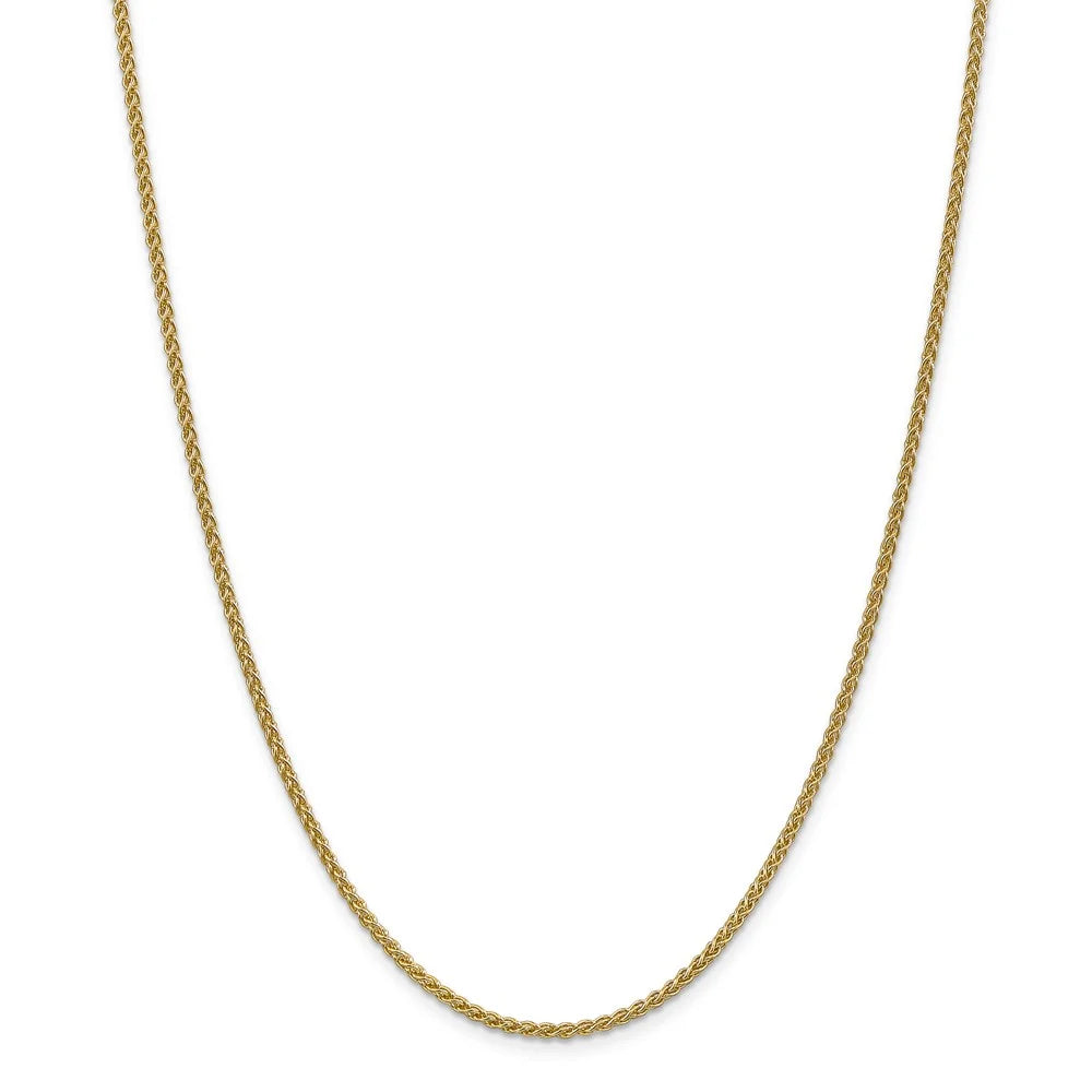14kt Yellow Gold 2mm Spiga Chain 30 inch Lobster Clasp M2630
