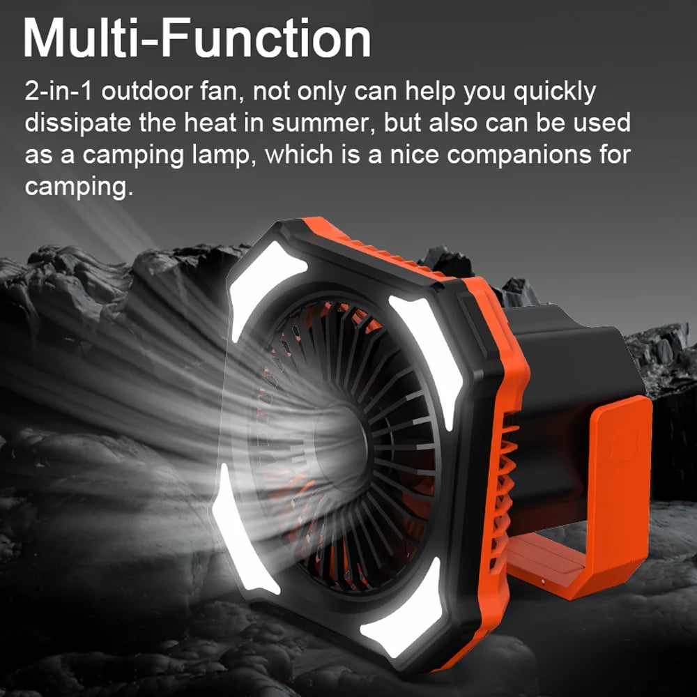 Portable Power Bank Camping Fan with Remote Controller Y70943