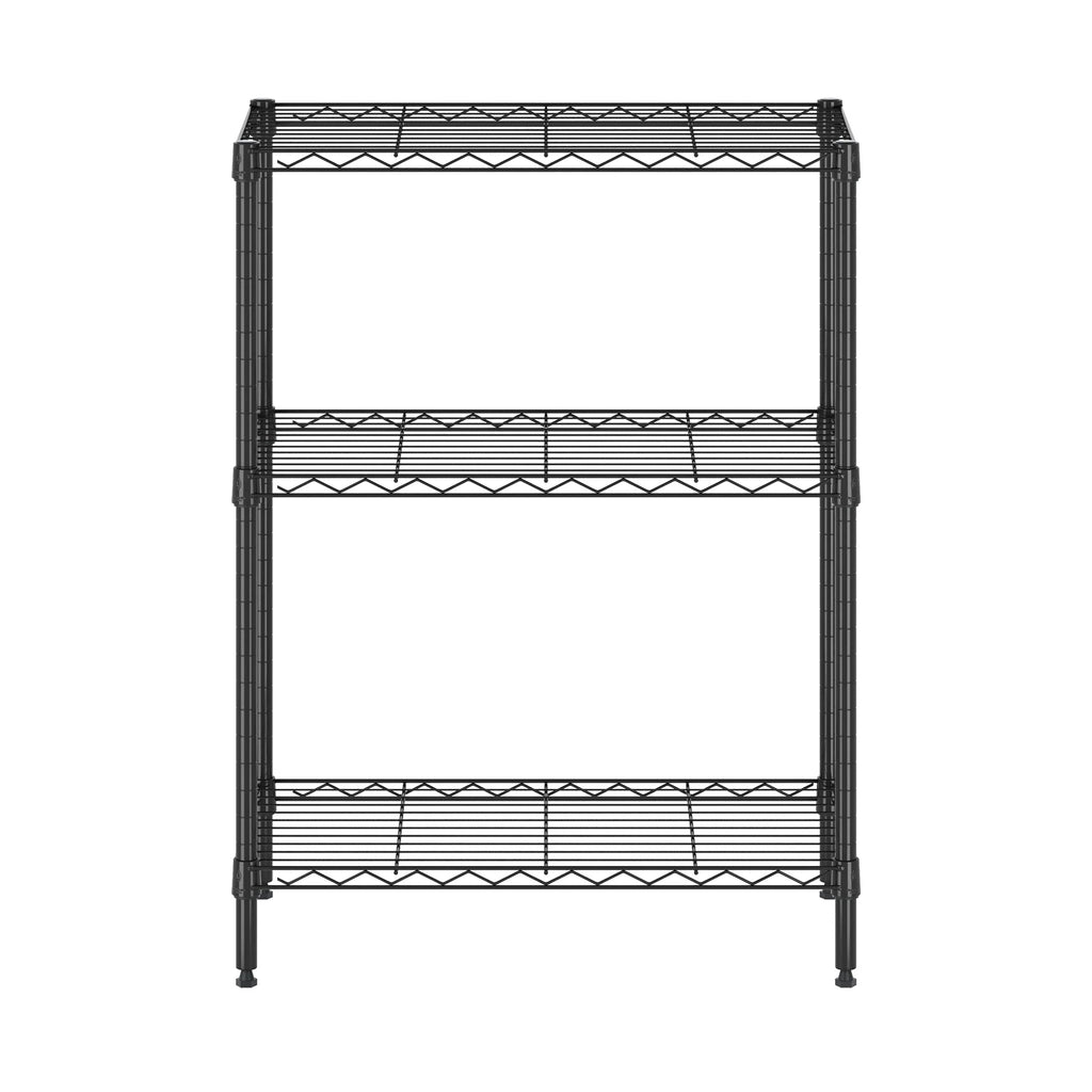 Black 3-Tier Metal Storage Shelf Rack D96411