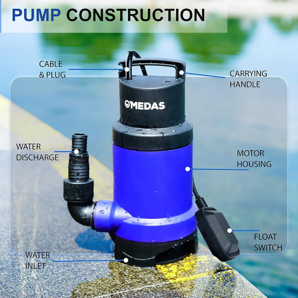 2 Pack 750W Submersible Dirty Water Pump with Float Switch W50377