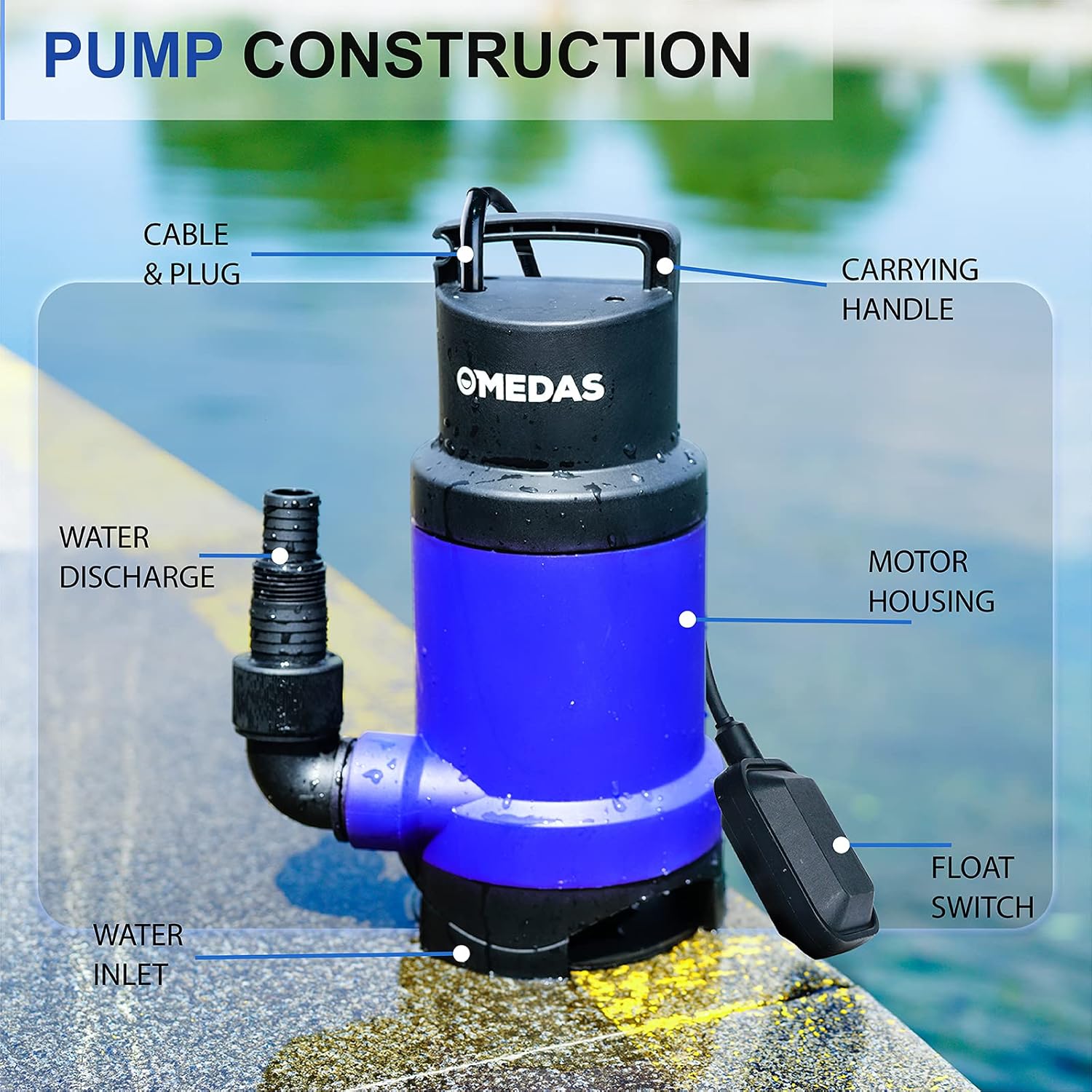 2 Pack 750W Submersible Dirty Water Pump with Float Switch W50377