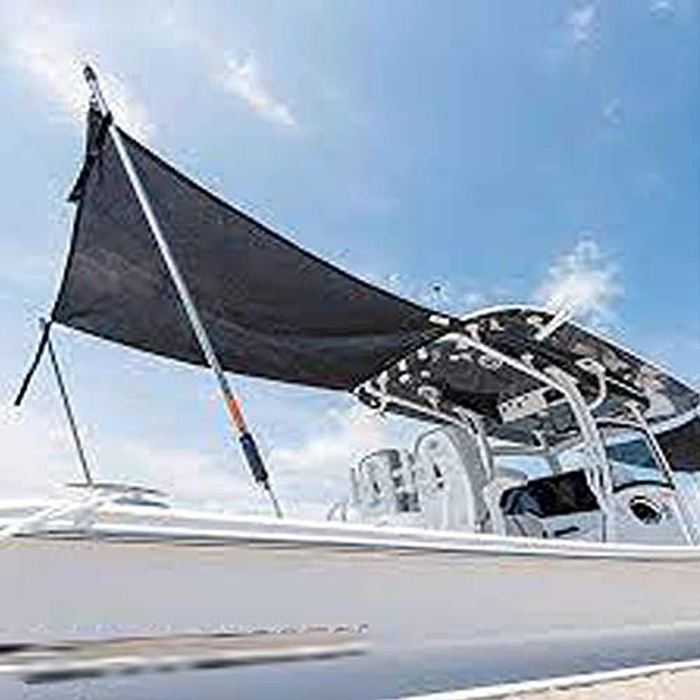 Boat Shade Kit with Stainless Steel Telescopic Rod, Dark Blue, 4ft x 5ft V547