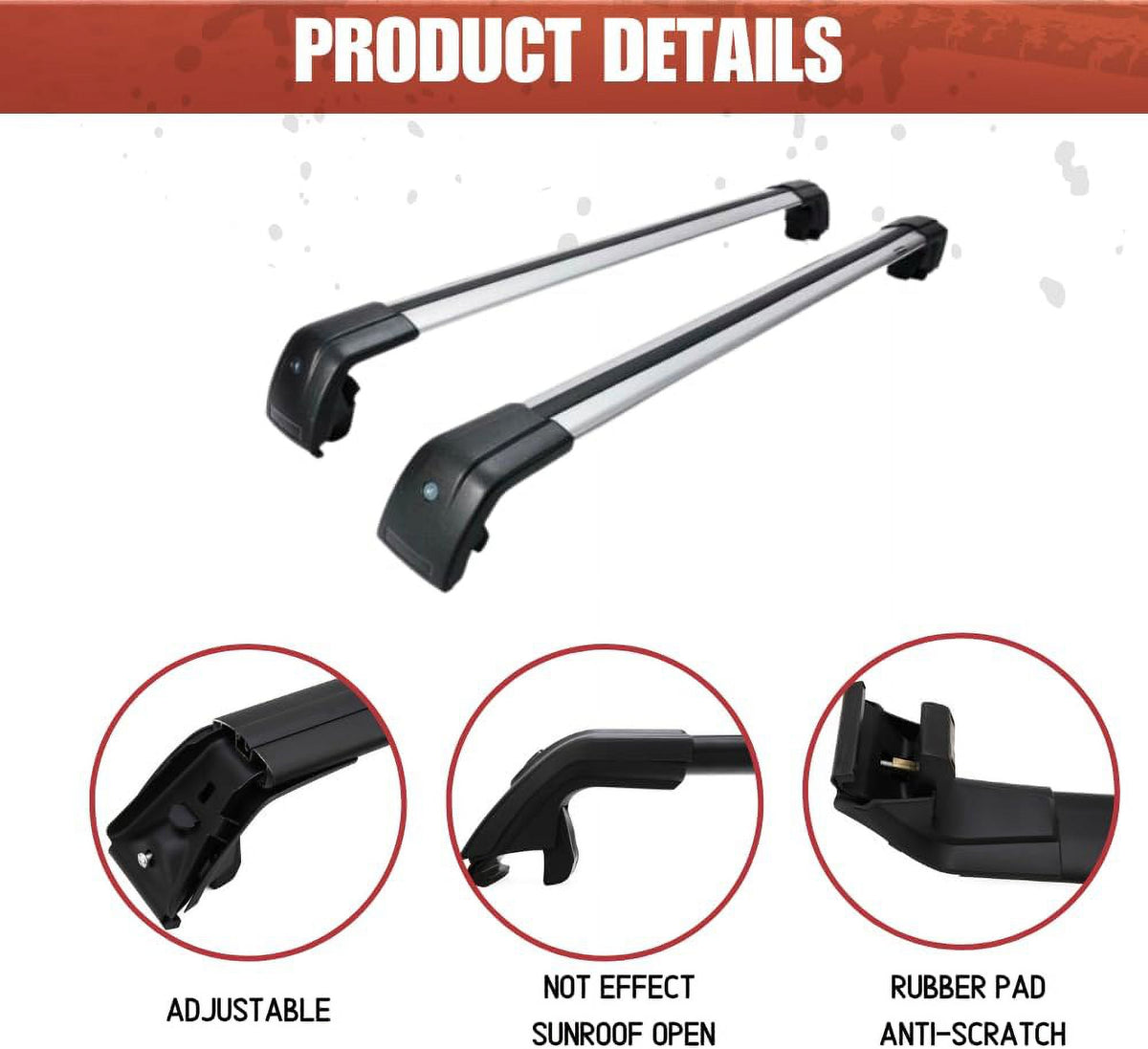 Roof Rack Cross Bars Aluminum Cargo Carrier C48734