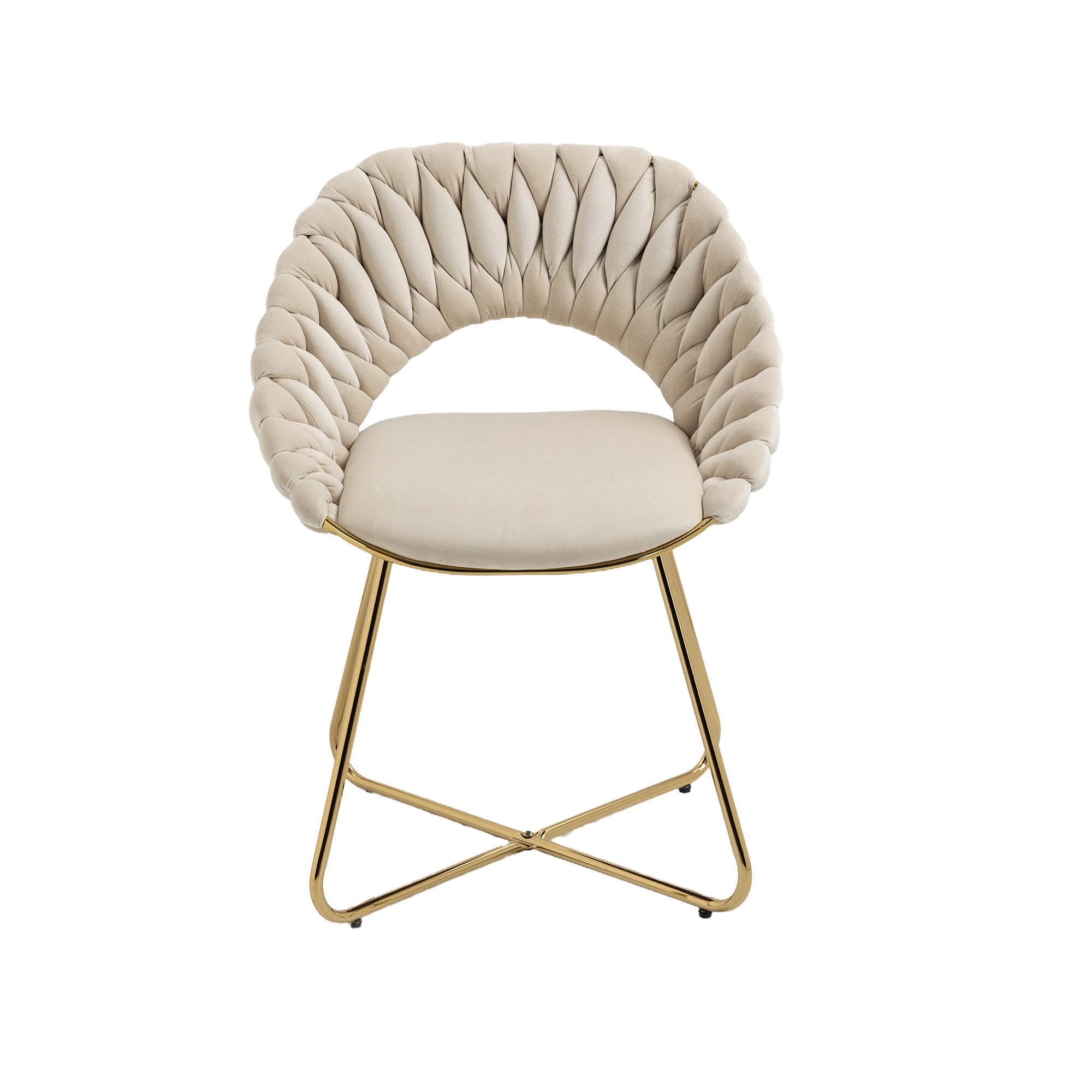 Velvet Accent Chairs Set of 2 with Gold Legs D338473