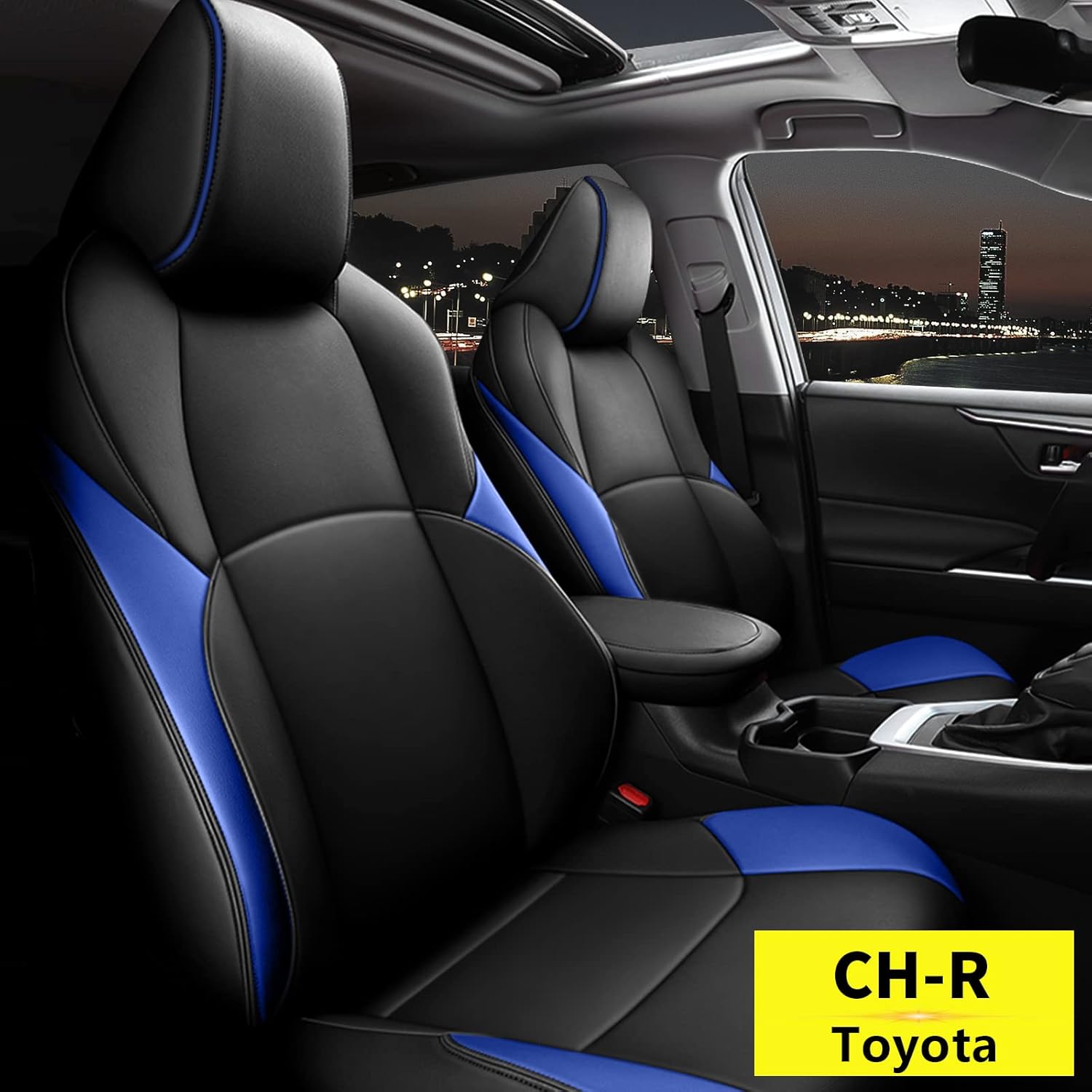 Faux Leather Car Seat Covers Full Set for Toyota C-HR S21276