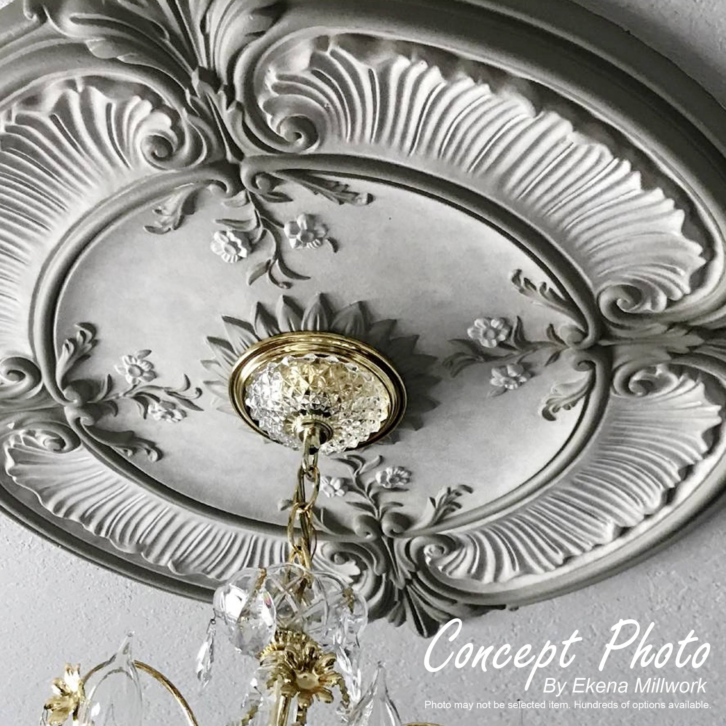 Lauren Ceiling Medallion Hand-Painted Warm Silver L83833