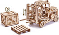 3D Wooden Puzzle Forklift Truck Model Kit with Pallet and Money Box S194929