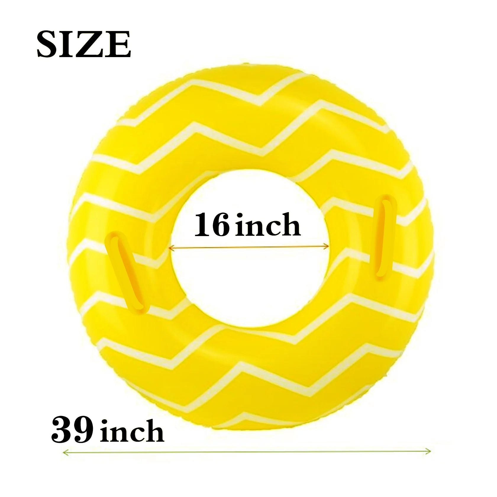 2 Pack Inflatable Pool Tubes with Handles, Pink Swimming Floats T9467