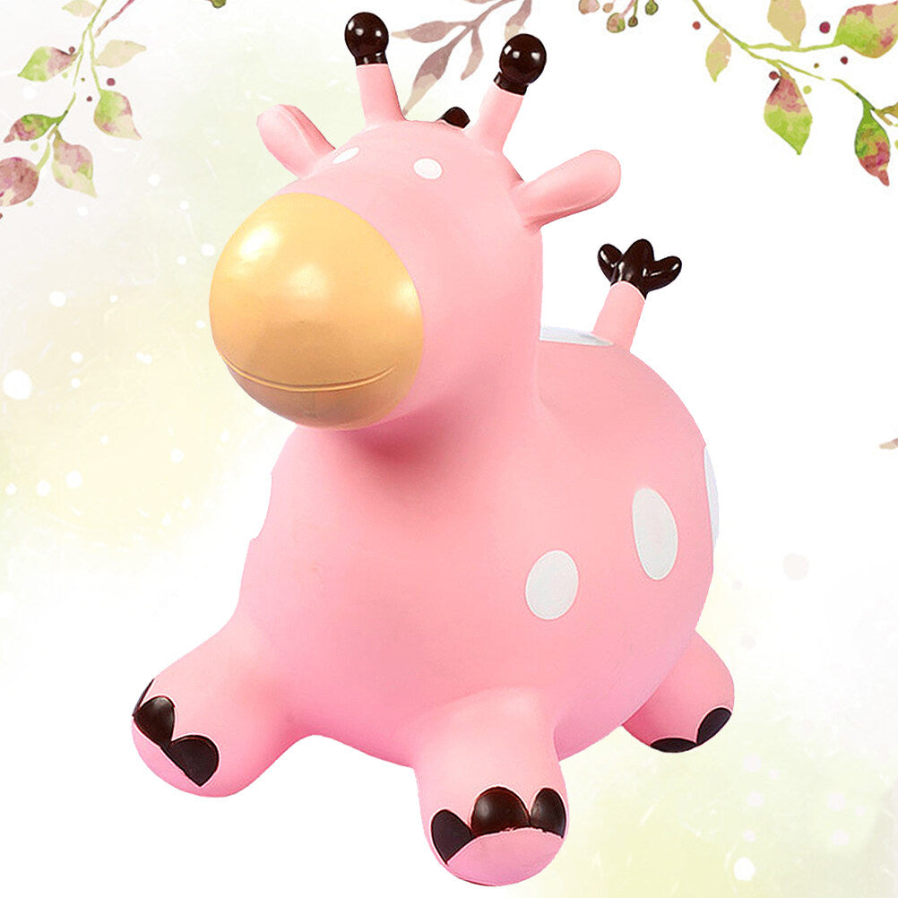 Inflatable Jumping Horse Toy with Air Pump (Pink) F38733