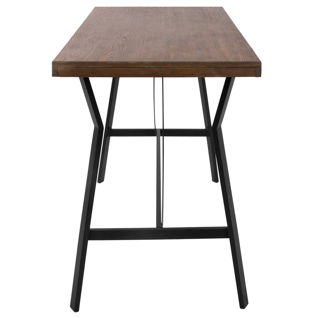 Industrial Walnut Wood Top Counter Table O1561