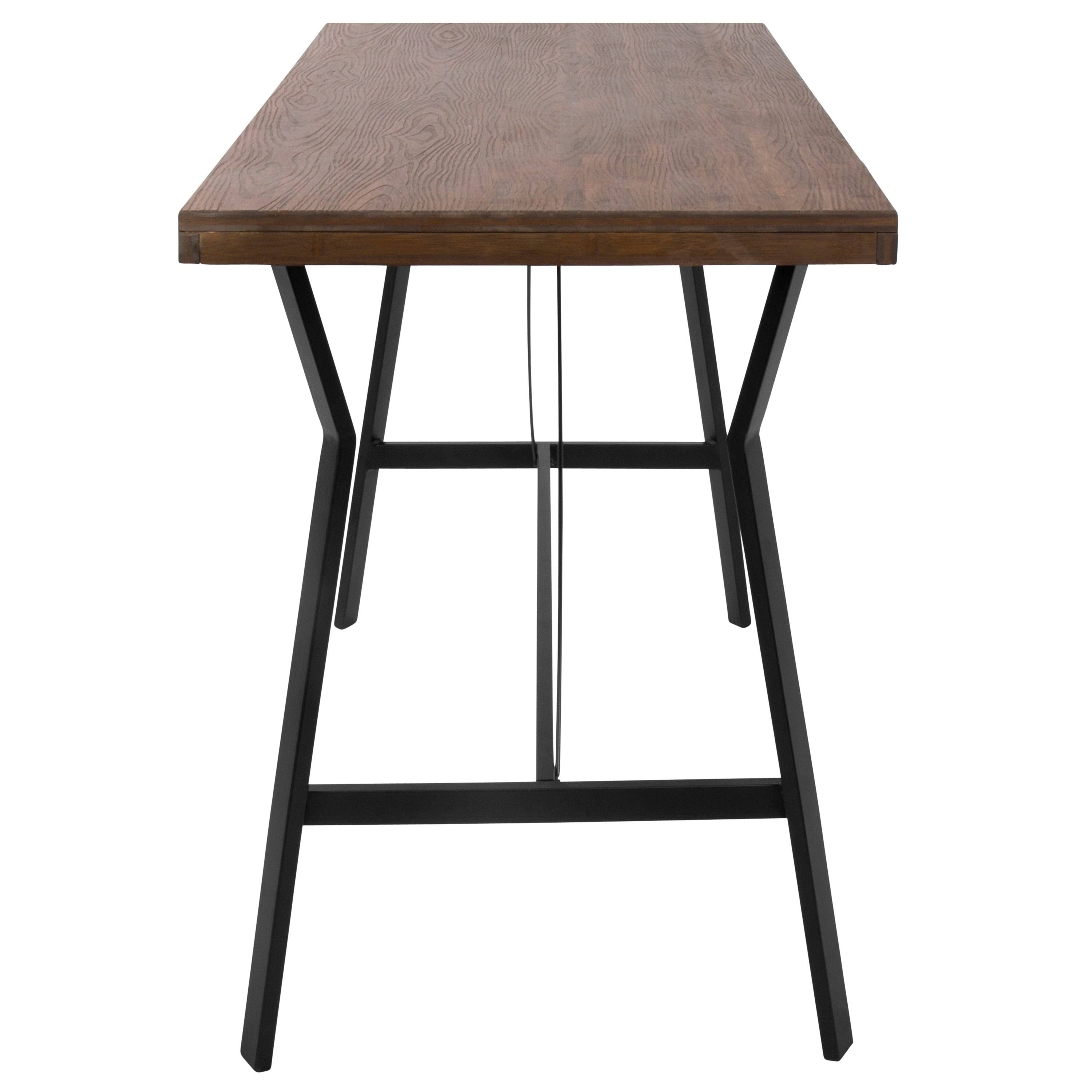 Industrial Walnut Wood Top Counter Table O1561