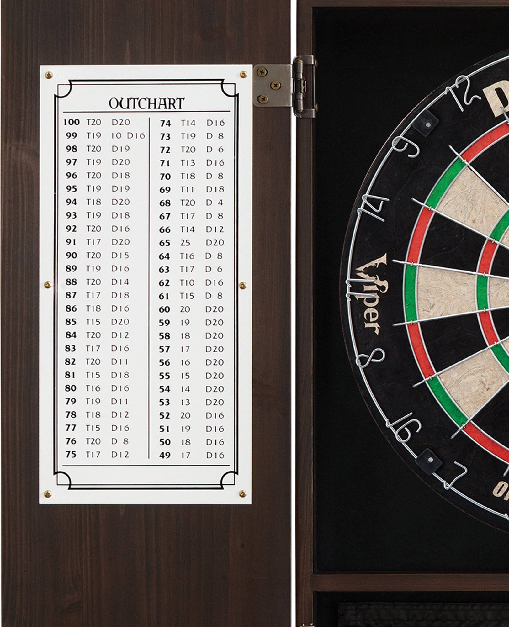 Solid Wood Cabinet & Sisal/Bristle Dartboard Bundle R937000