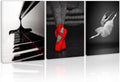 Black and White and Red Ballet Canvas Painting E11955