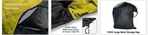 Yellow/Black Jet Ski Cover with Trailer Straps and Storage Bag O5596