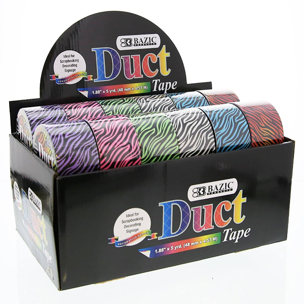 1.88 inch x 5 Yards Zebra Duct Tape (24/Case) J270