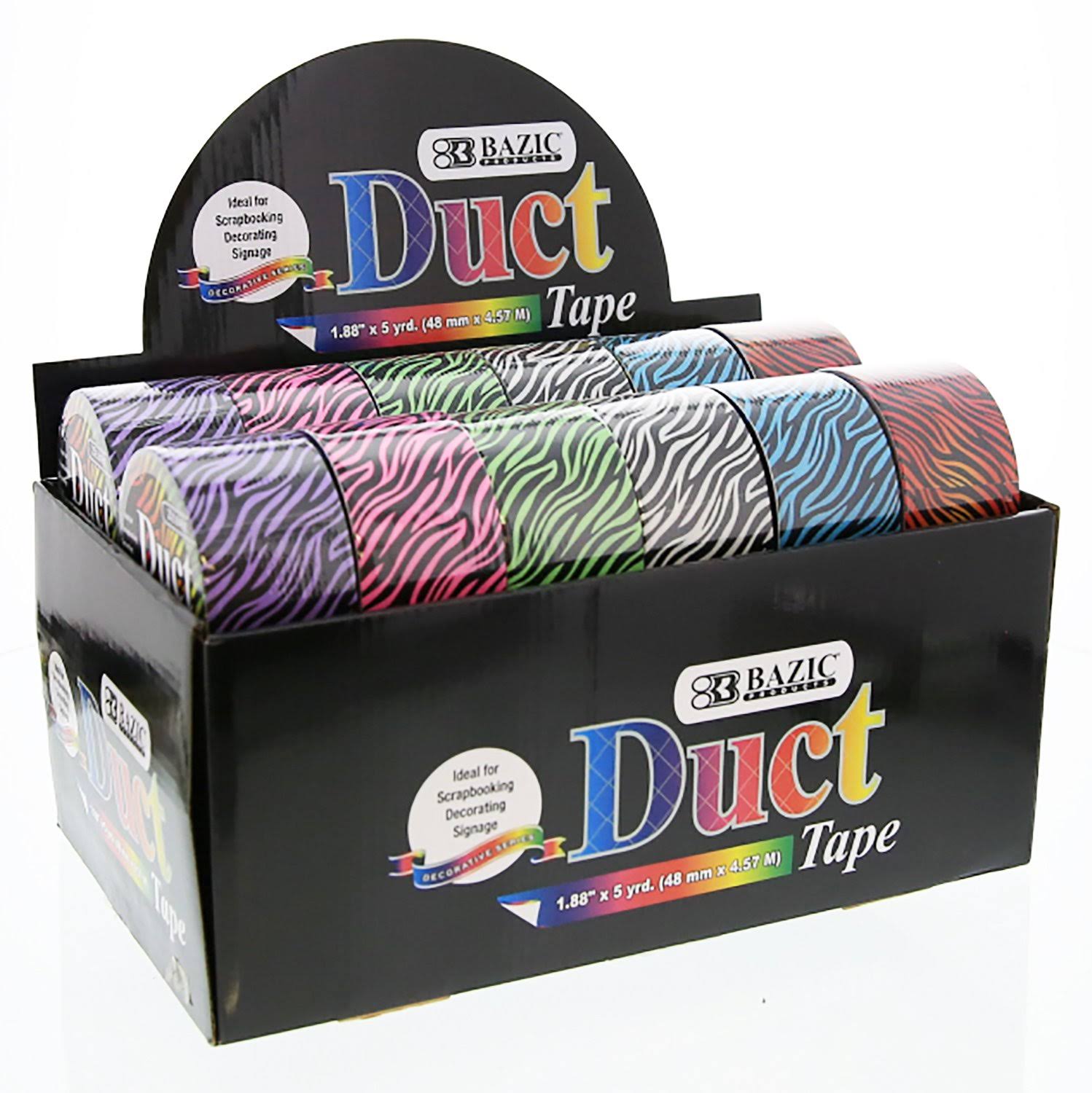 1.88 inch x 5 Yards Zebra Duct Tape (24/Case) J270