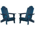 2 Piece Navy Blue Acacia Patio Set B6485