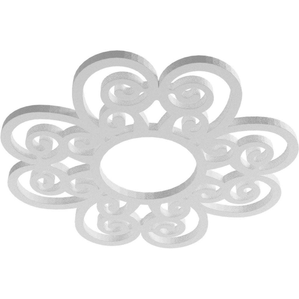 40x22OD x 13 5/8x22ID x 1x22P PVC Pierced Ceiling Medallion, Antiqued Coppe R300