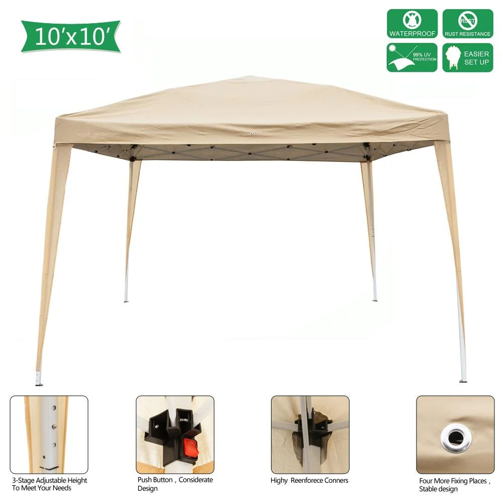 Beige Pop Up Canopy Tent M838