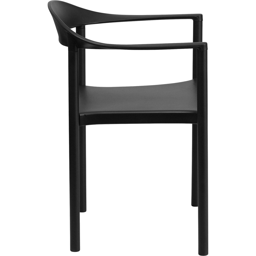 Black Plastic Stack Chair D189261