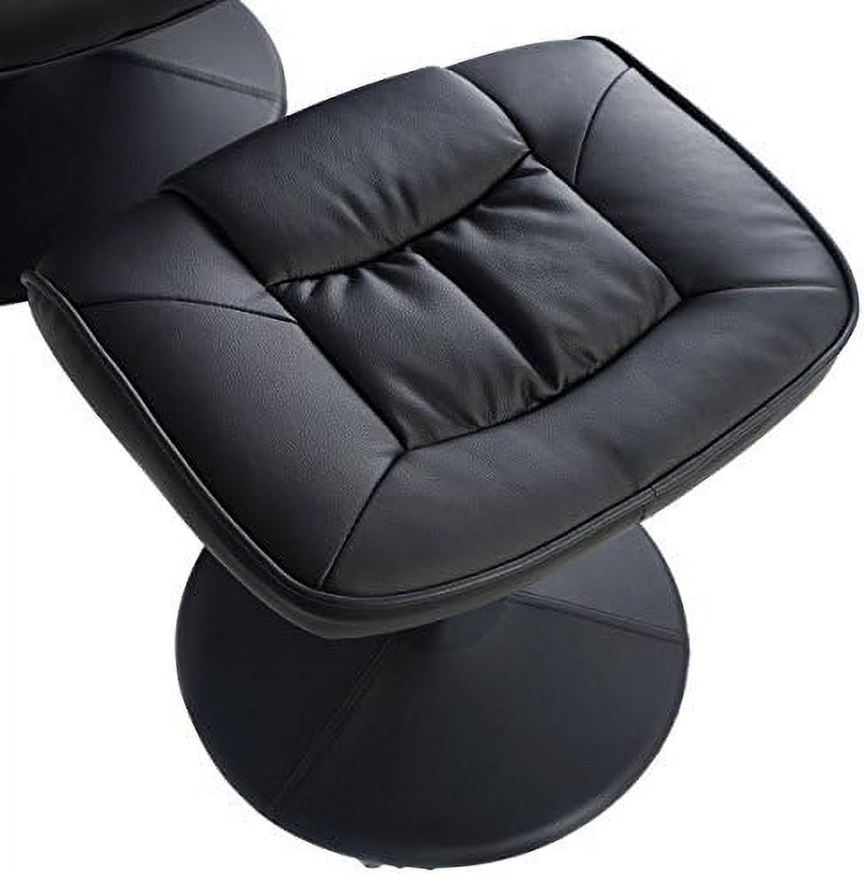 Gray PU Leather Recliner Chair with Ottoman L42888