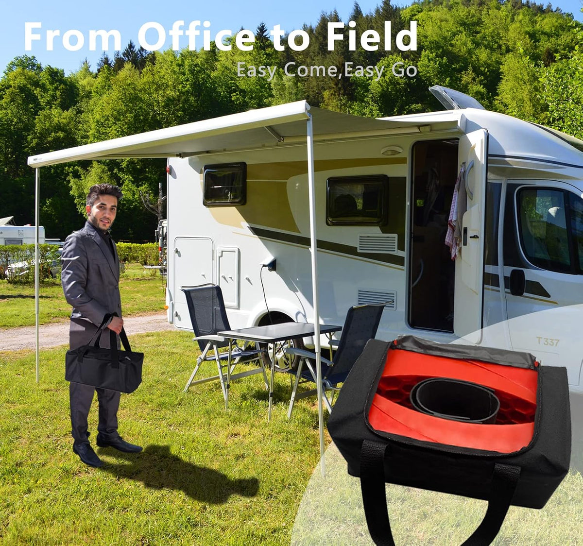 2 Packs Camper Leveler, RV Leveling Ramp Chock Kit, Two Curved Levelers, Two Chocks, Two Rubber Grip Mats, 35,000 lbs G926