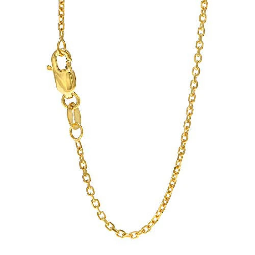 14k Solid Yellow Gold Cable Chain Necklace, 30 Inches N793741