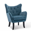 Blue Velvet Wingback Accent Chair D128