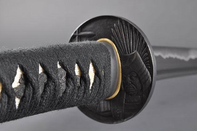 1045 Carbon Steel Japanese Samurai Wakizashi Sword with Wooden Scabbard N3343