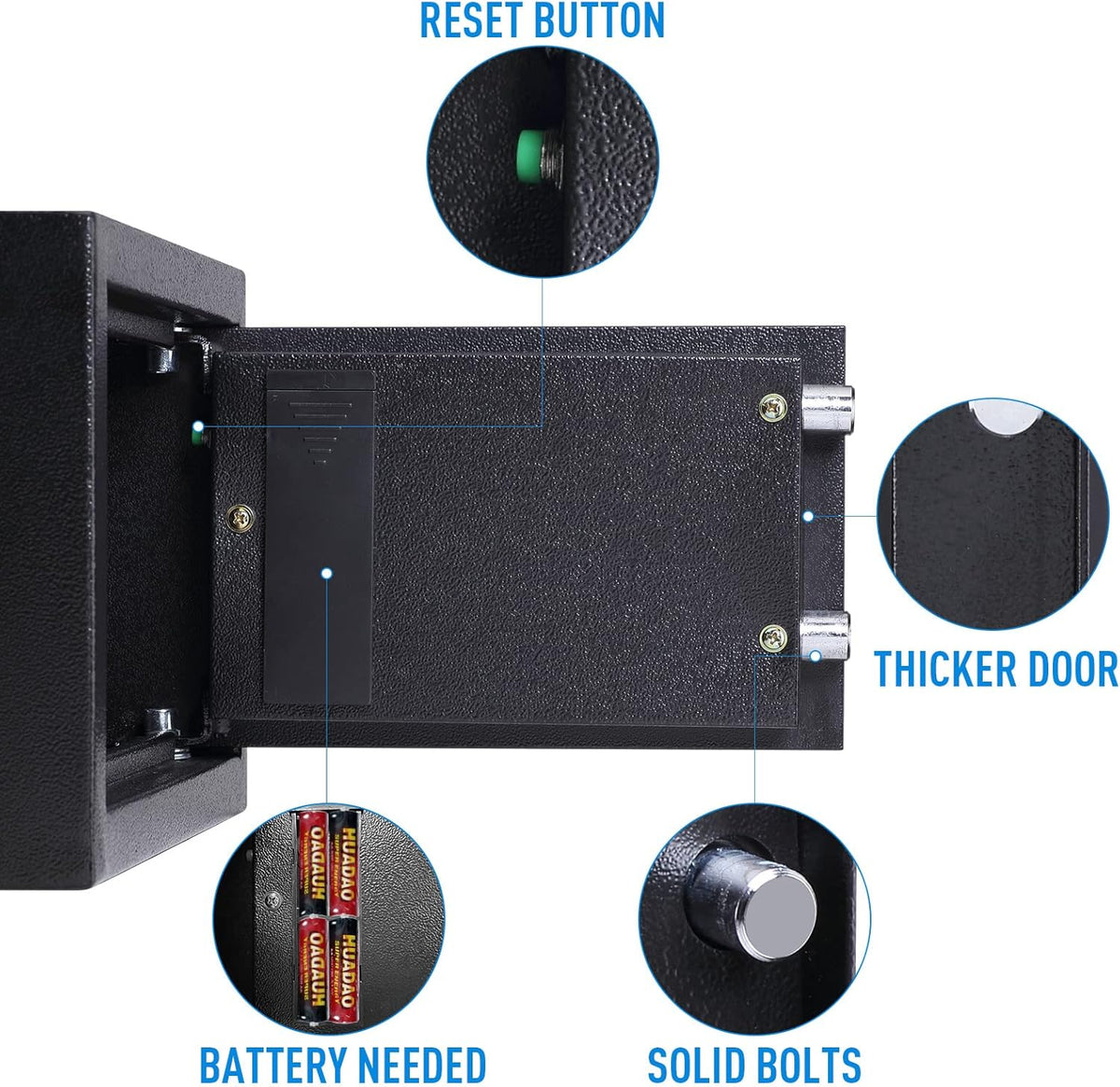 Fingerprint Safe Box 3.83 Cubic Feet with Separate Lock Box and Bottom Compartment I2083