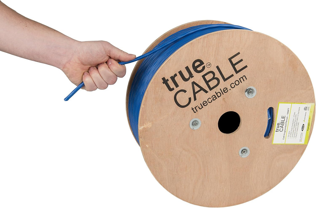 1000ft White 23AWG 4 Pair Solid Bare Copper Bulk Ethernet Cable H177356