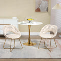 Velvet Accent Chairs Set of 2 with Gold Legs D338473