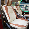 Faux Leather Car Seat Covers Front Set Solid Gray L3785