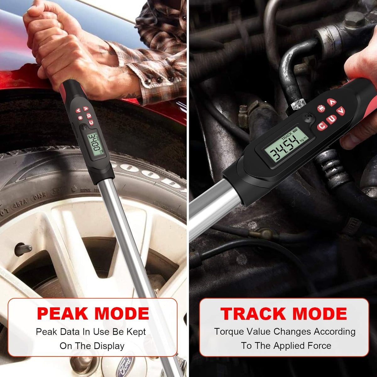 1/2-Inch Drive Digital Torque Wrench Set with Buzzer & LED Indicator G72462
