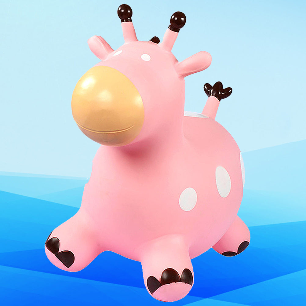 Inflatable Jumping Horse Toy with Air Pump (Pink) F38733
