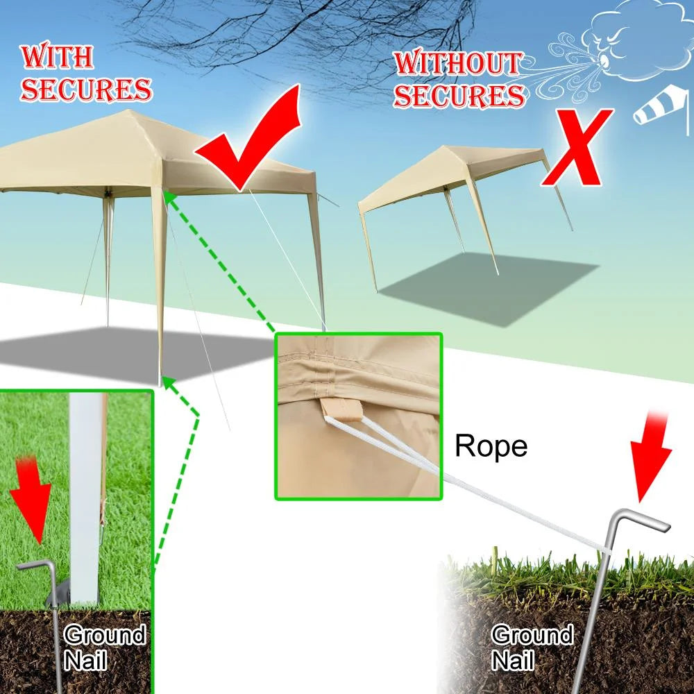 Beige Pop Up Canopy Tent M838