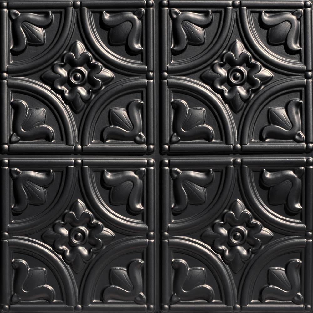 Black Glue Up PVC Ceiling Tile N333