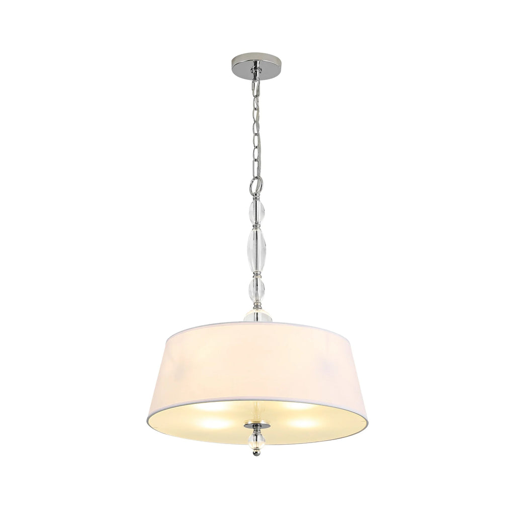 4-Light Dimmable Fabric Chandelier V64501