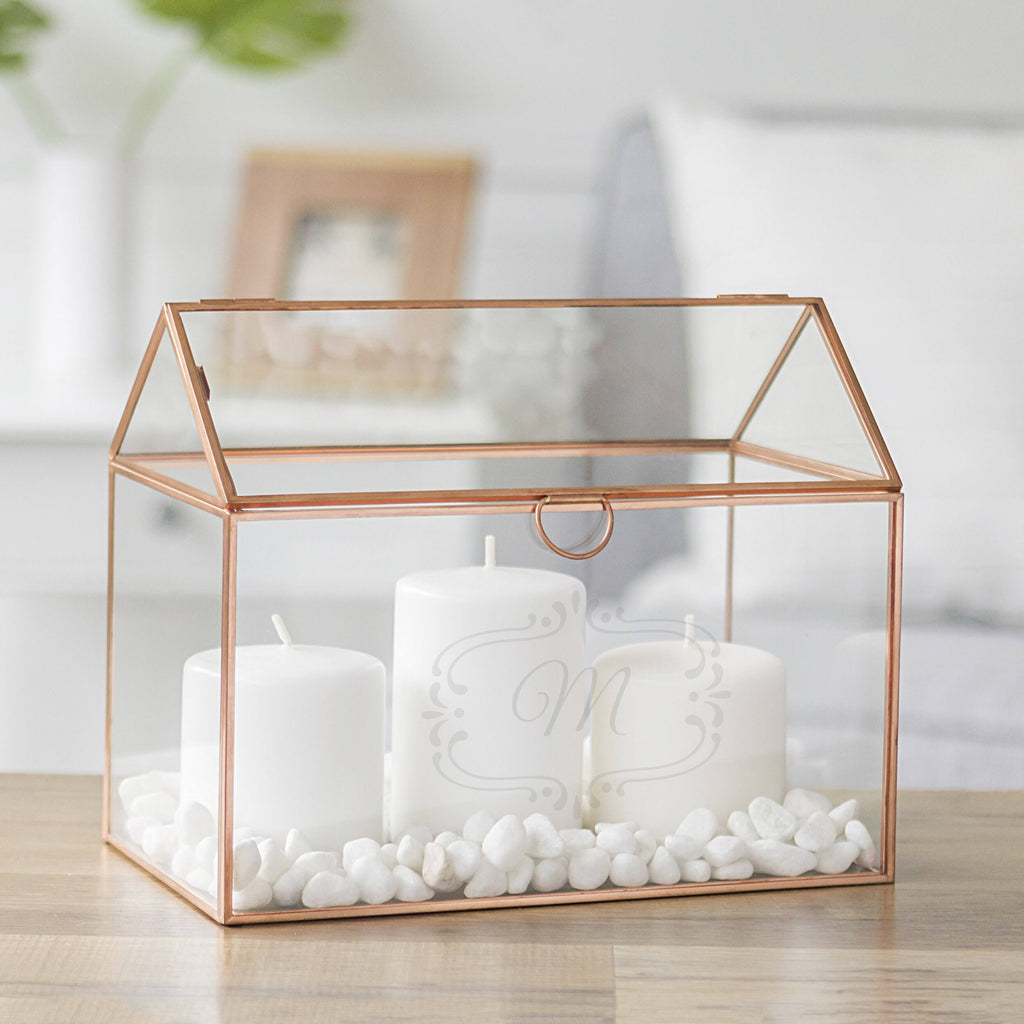Personalized Glass Terrarium Card Holder R48946