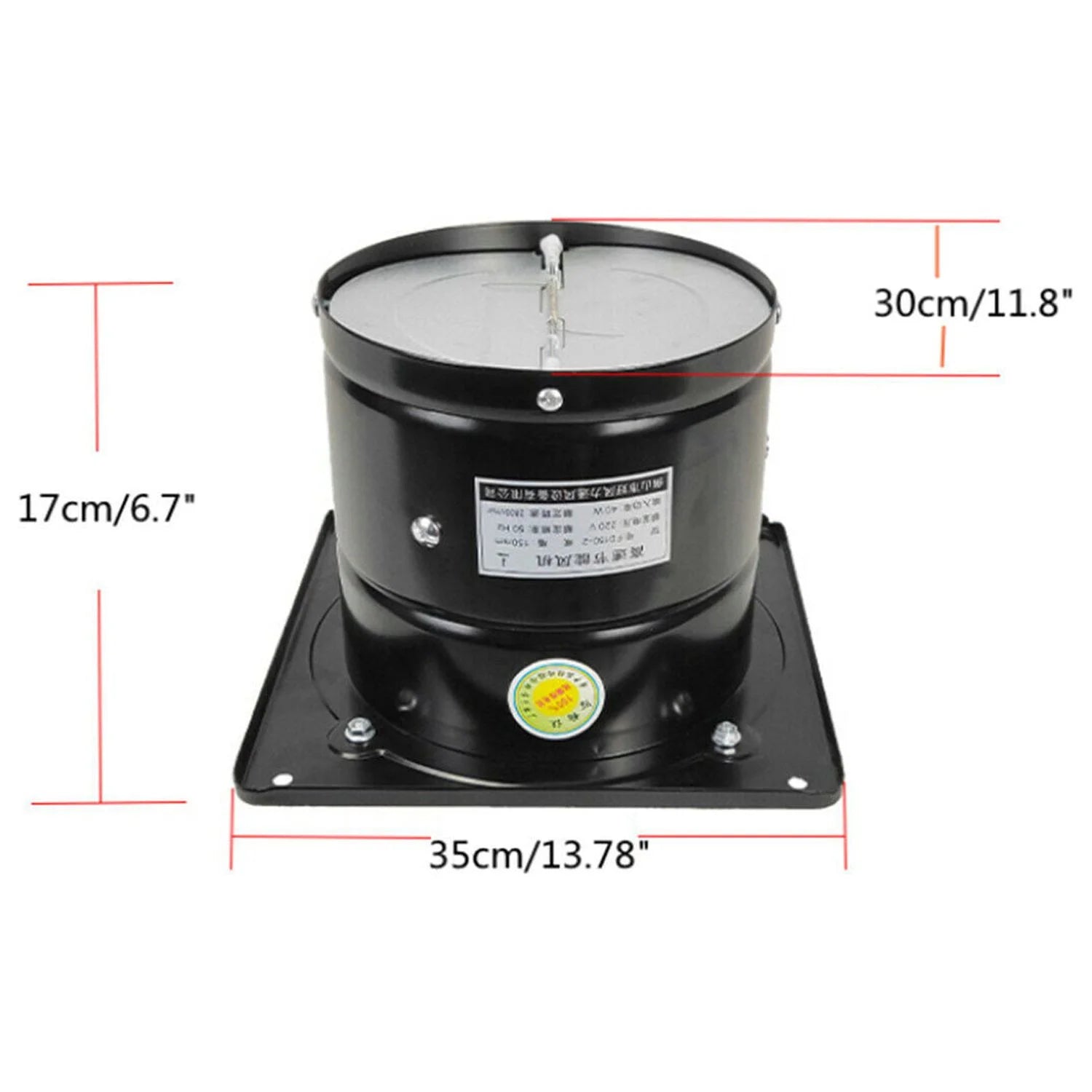 12" Wall Mounted Exhaust Fan Blower Ventilation Extractor S520