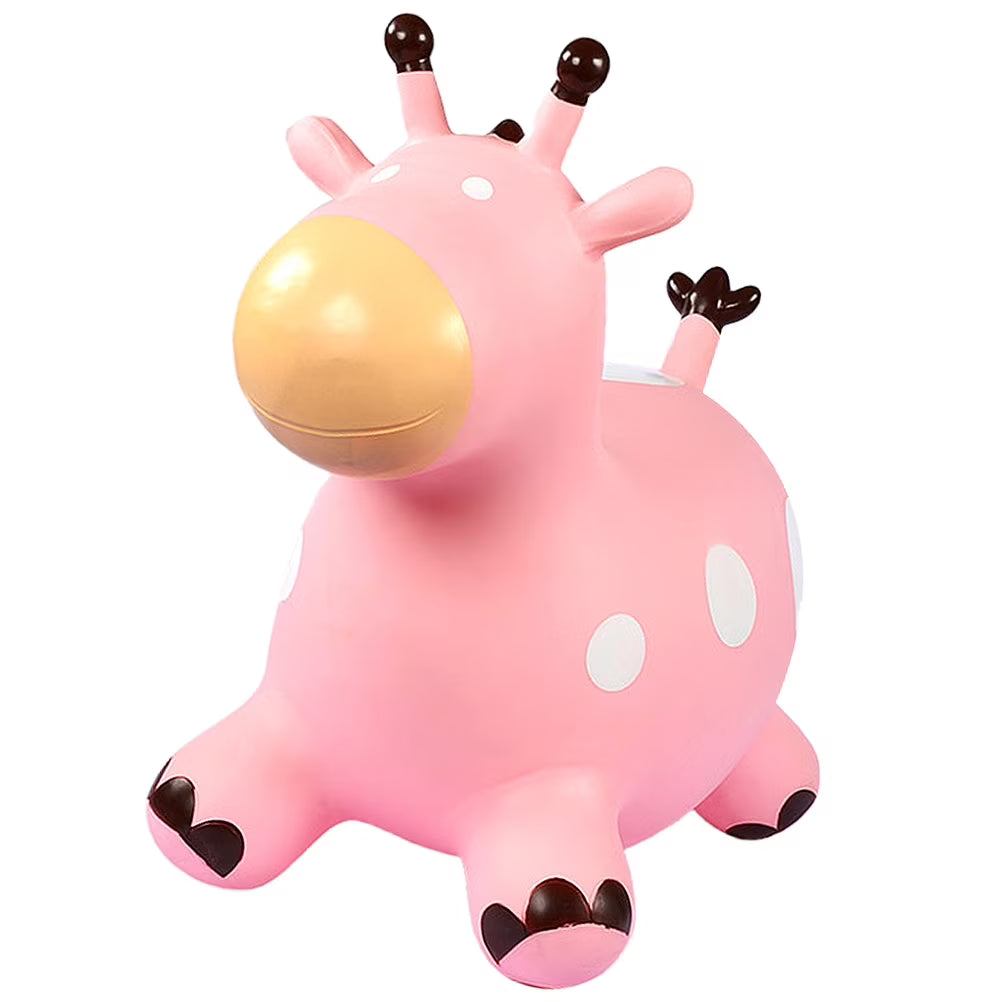 Inflatable Jumping Horse Toy with Air Pump (Pink) F38733