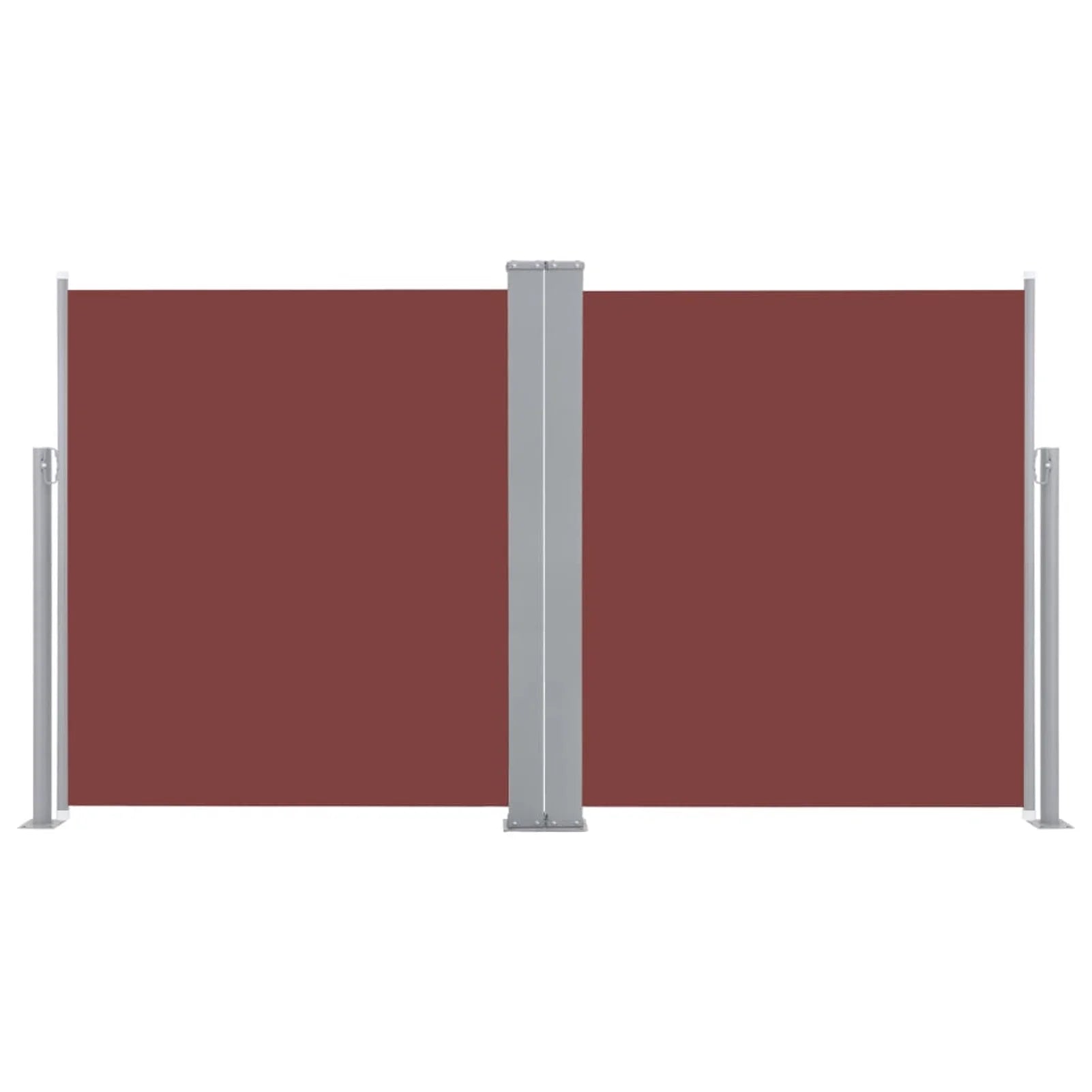 Retractable Side Awning Brown 55.1"x236.2" Y754