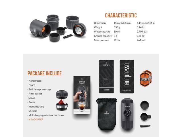 Portable Espresso Maker with NS Adapter G372