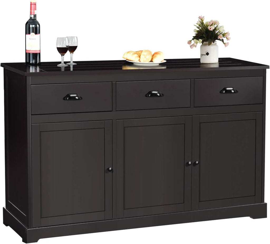 White Sideboard with 2 Cabinets and 3 Drawers N1203