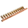1x22 Copper Manifold with LF Brass Ball Valve, 12 Outlets N44291