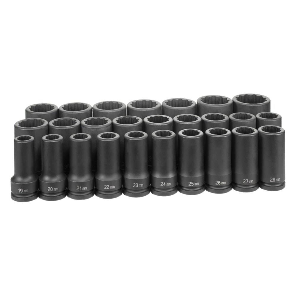 26 Piece 3/4x22 Drive 12 Point Deep Metric Master Set D63325