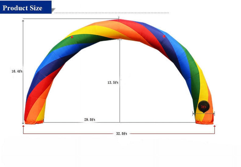 32.8ft Inflatable Rainbow Arch with Blower R62231