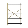 Modern Bookcase Anthracite Gold M66725